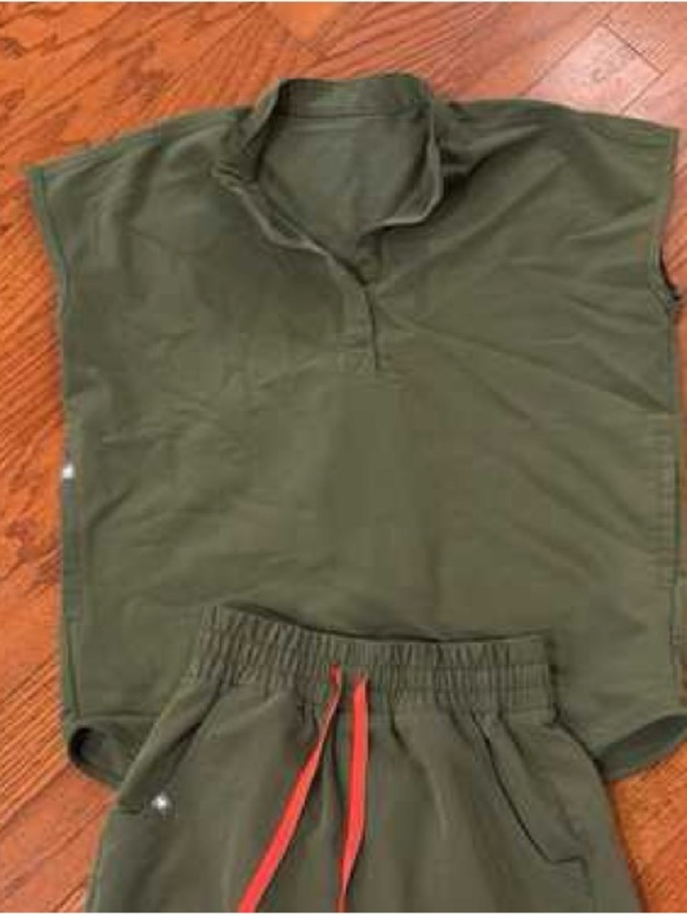 Figs Olive Green Scrub Top and Jogger Set
